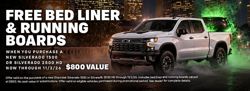 Free Bed Liner and Running Boards