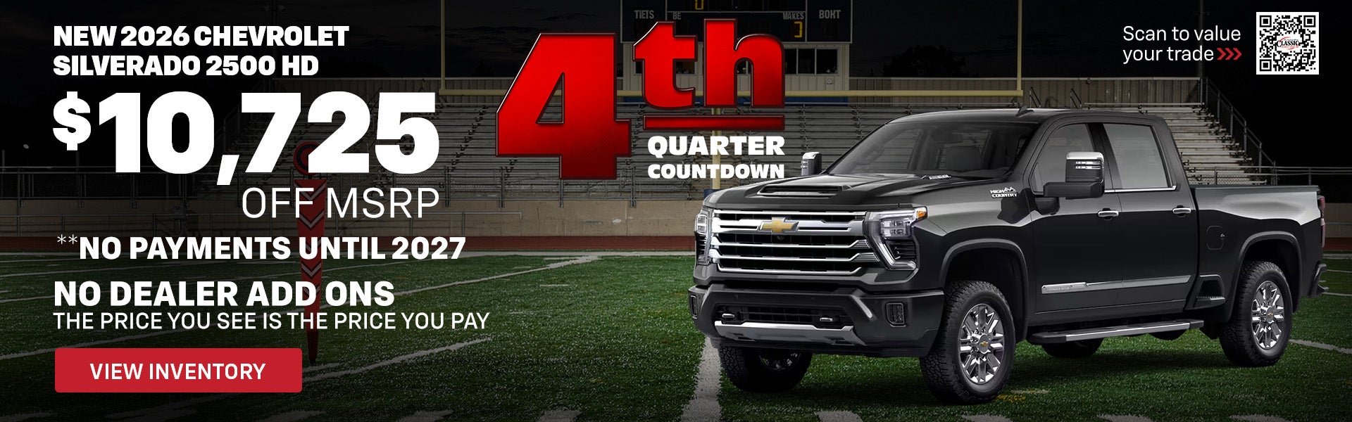New 2026 Chevrolet Silverado 2500 HD $10,725 off MSRP