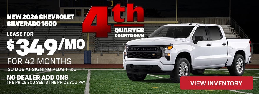 New 2026 Chevrolet Silverado 1500 Lease for $349/Month