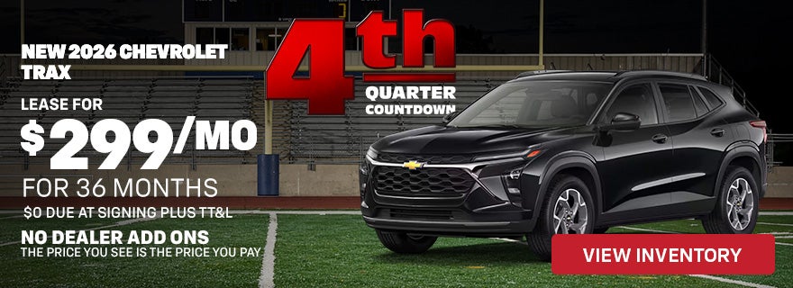 New 2026 Chevrolet Trax Lease for $299/Month
